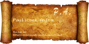 Paulicsek Anita névjegykártya